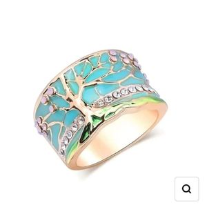 Pretland Tree of Life Opal Ring Size 7